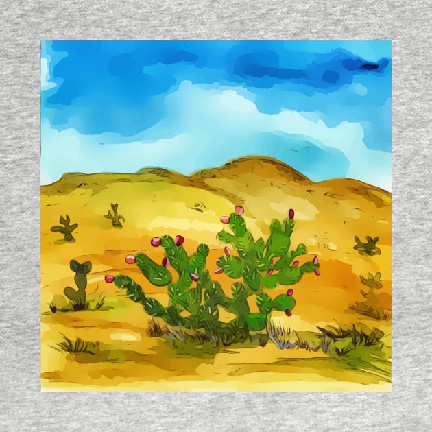 Prickly Pear cactus by WelshDesigns